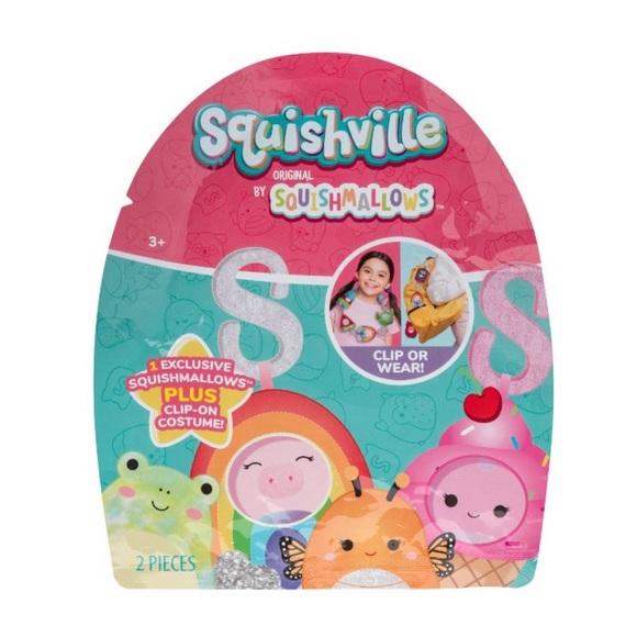 New 2” Rita the Unicorn in Rainbow Costume Squishville Clip Set -Squishmallows - Picture 7 of 7